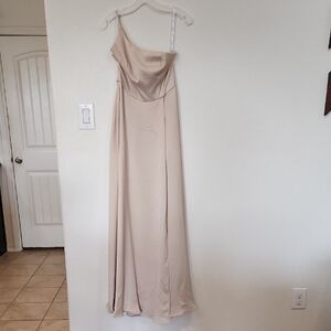 Elegant Cream One-Shoulder Dress